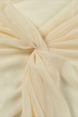 One Shoulder Cape Ruched Formal Dress