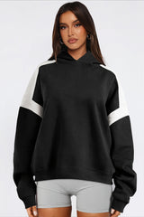 Color Block Oversized Pullover Hoodie