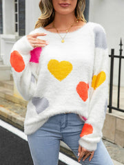 Furry Love Sweater with Heart