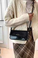 Red Patent Leather Square Mini Bag Shoulder Underarm Crossbody Bag