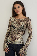 Animal Print Lightweight Loose Fit Short Sleeve Tee