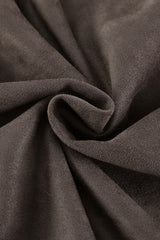 Gray Suede Knit V-Neck Jacket