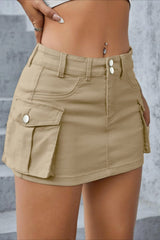 Street Style Solid Low-Waist Bodycon Skirt