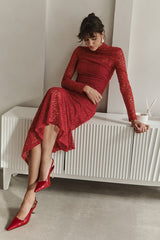 Lace Long Sleeve Maxi Dress