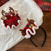 Christmas Plush Antler Cute Photo Festive Hair Accessory