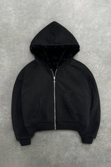 Reversible Leopard Lined Zip Up Hoodie