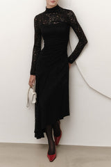 Lace Long Sleeve Maxi Dress