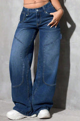 Loose Fit Wide Leg Denim Jean