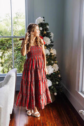 Colorful Plaid Print Slip Dress