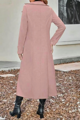 Wool Blend Lapel Double Breasted Chic Christmas Outerwear