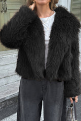 Casual Solid Plush Coat