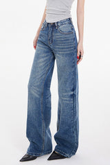 Low Rise Washed Straight Jean