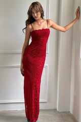 Sleeveless Lace Split Bodycon Midi Dress