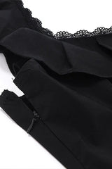 Square Neck Ruffle Mini Dress