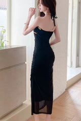 Diamond Halter Bodycon Midi Dress