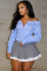 Off Shoulder Fitted Blouse