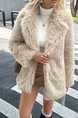 Elegant Fuzzy Long Coat