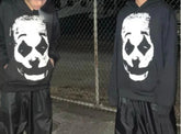 Clown Graphic Oversized Hoodie black / S