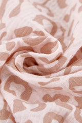 Pink Leopard Linen Blouse