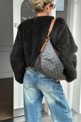 Casual Solid Knit Coat