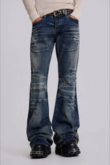 Vintage Washed Low Rise Bootcut Flare Jeans