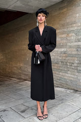 Slim Fit Long Blazer Coat