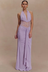 JULISSA MO Patchwork See Through Maxi Dress