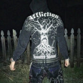 Gothic Skull Zipper Hoodie