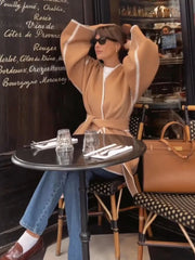 Embroidered Lace V Neck Coat