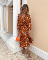 Casual Digital Printing Long Sleeve Casual Dress