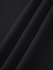Contrast Trim Mock Trendy Neck Knit Top Sweaters-L