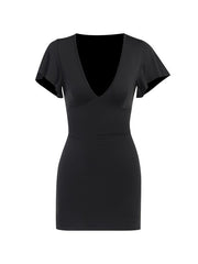 Ruffle Sleeve Bodycon Mini Dress Mini Dresses