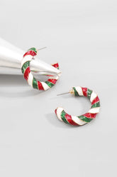 Christmas C-shaped Earrings