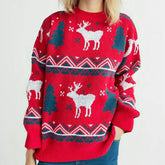 Red Winter Style Knitted Pullover Christmas Sweater Watermelon / One Size Sweaters-L