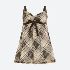 Coquette Plaid Mini Dress