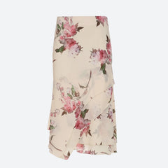 Cottagecore Floral Layered Midi Skirt