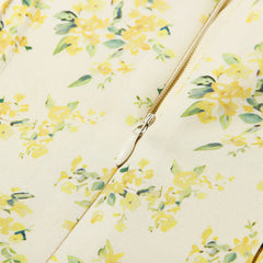 Cottagecore Floral Plunge Neck Mini Dress