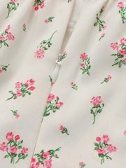 Cottagecore Floral Ruched Mini Dress