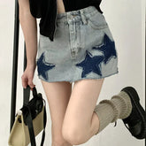Vintage Stars Retro Y2K Harajuku A-Line Korean Skirt