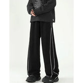 Harajuku Stripe Sweatpants Oversized Pants Black / M