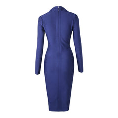 Women’s Full Gown Celebrity Club - V Bodycon Warm-Season Vestidos Deep Bandage Evening Neck With