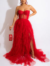 Lace Slip Graceful Mini Dress Red / S Dresses