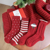 Mid Calf Warm Simple Christmas Socks
