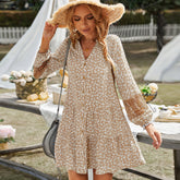 WearBabydoll Dress Lace Stitching Dress Casual Vacation