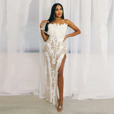 Tube Top High Slit Sequ