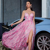 Vacation Dress Tube Top Without Backless Sleeveless Printed Party Formal Dress