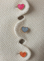 Amora Heart Button Wool Jacket