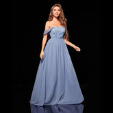 Off Shoulder Tube Top Evening Dress Annual Meeting Host Birthday Party Evening Dress for