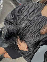 Feather Detail Jacket