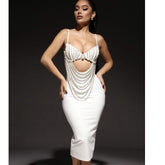 Stylish Black & White Lace Party Dress Prom Dress promdress-250223